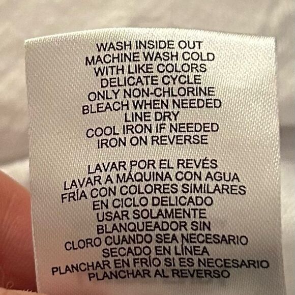 Lands’ End White Linen Blend V Neck Tunic Top Size Large - Picture 6 of 8